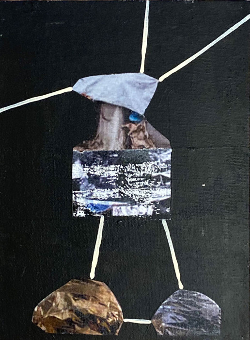 Marietta Hug Kunstschaffende: 2021d - Mischtechnik auf Gewebe, Karton 15x20cm