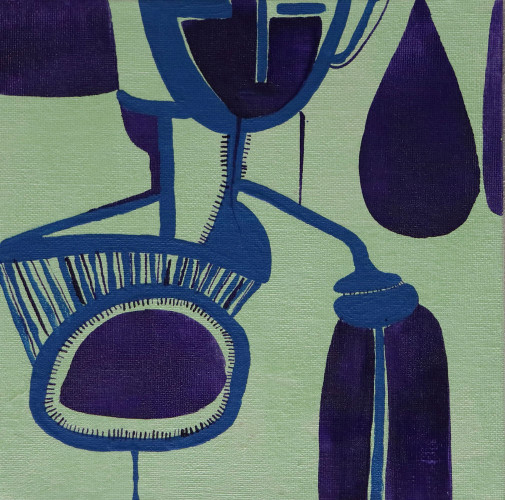 Marietta Hug Kunstschaffende: 2018b - Acryl auf Gewebe,Karton 20x20cm