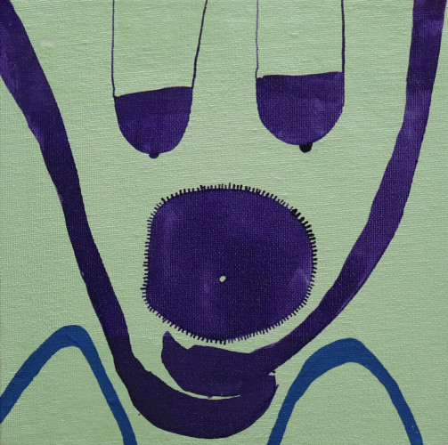 Marietta Hug Kunstschaffende: 2018b - Acryl auf Gewebe,Karton 20x20cm