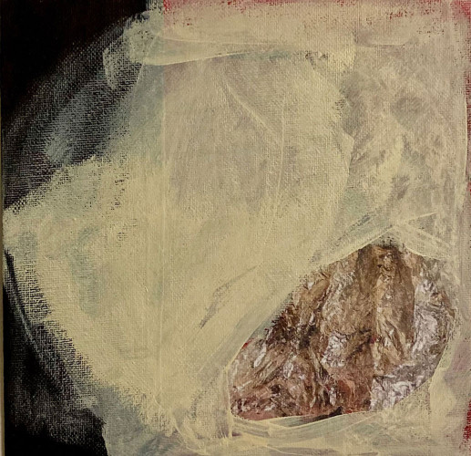 Marietta Hug Kunstschaffende: 2020c - Mischtechnik auf Gewebe,Karton 20x20cm